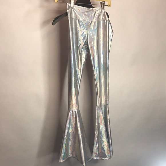 Pants - Holographic flare pants
